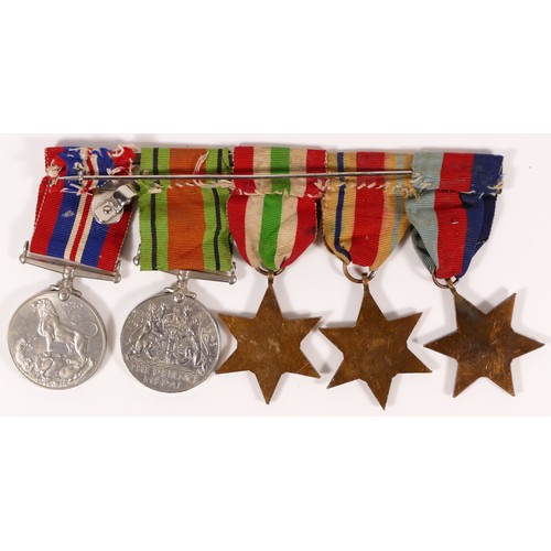 543 - WWII Mounted group of 5, including 8th Army Africa Star