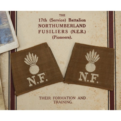 522 - WITHDRAWN FROM AUCTION
WWI trio, 17-70 Pte. H.G. Atkinson Northumberland Fusiliers (N.E. Railway Pio... 