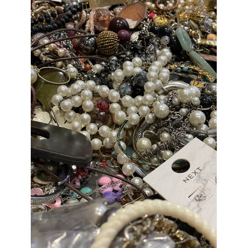 128 - Approximately 10KG of costume jewellery