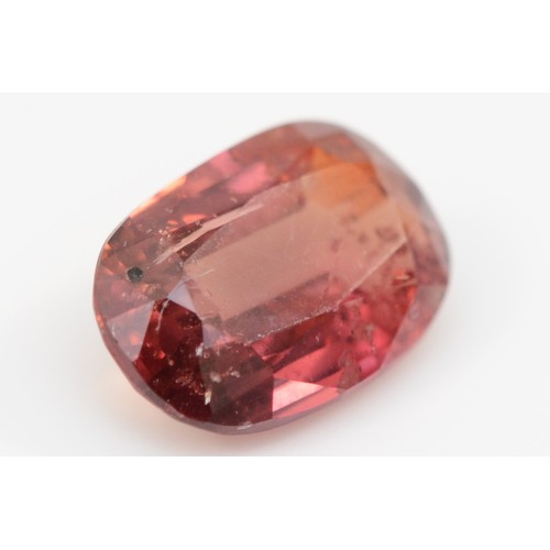 160 - A 2ct cushion cut Padparadscha Sapphire with AIG gemstone report, 9.30 x 6.18 x 3.45mm.