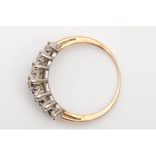 534 - A 9ct gold and diamond dress ring, N 1/2, 2.6gm