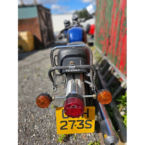 516 - 1977 MZ TS250/1, 243cc. Registration number UHH 273S. Frame number not found. Engine number 2318031.... 