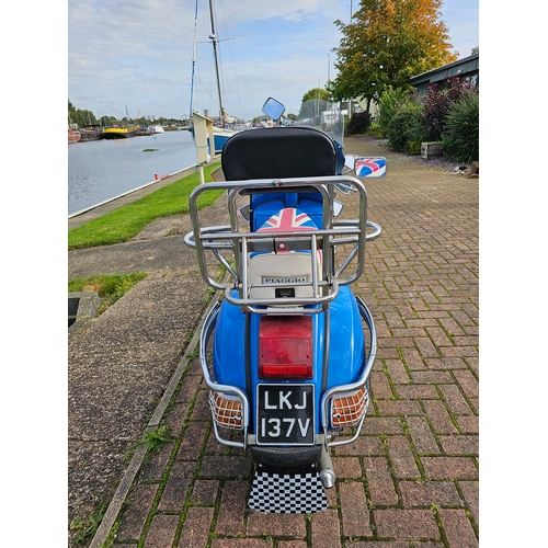 520 - 1980 Vespa PX125, 124cc. Registration number LKJ 137V. Frame number 112258. Engine number VNX1 M3472... 