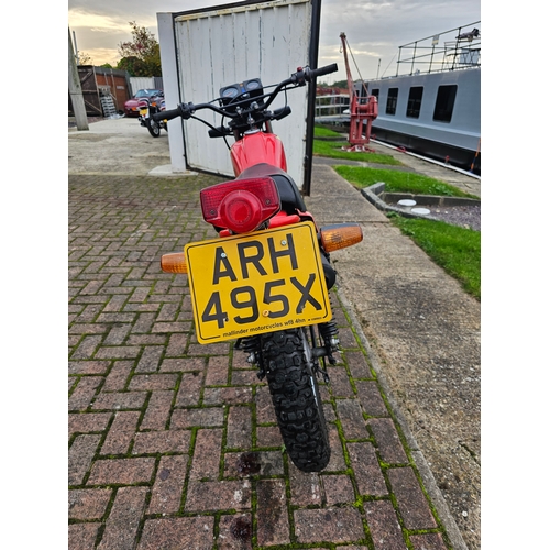 548 - 1982 Honda TL125, 123cc. Registration number ARH 495X. Frame number L125S 5222210. Engine number L12... 