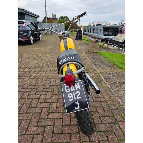 557 - 1971 Ducati Scrambler DM450 Desmo. Registration number GAM 912J. Frame number 454334. Engine number ... 