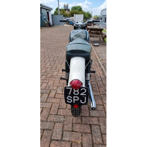 565 - 1961 Francis Barnett Falcon 87, 199cc. Registration number 782 SPJ (non transferrable). Frame number... 