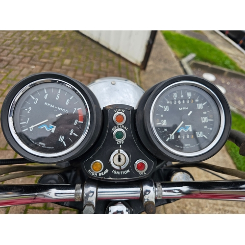 573 - 1975 Triumph T160 Trident, 749cc. Registration number KKH 303N (non transferrable). Frame number T16... 