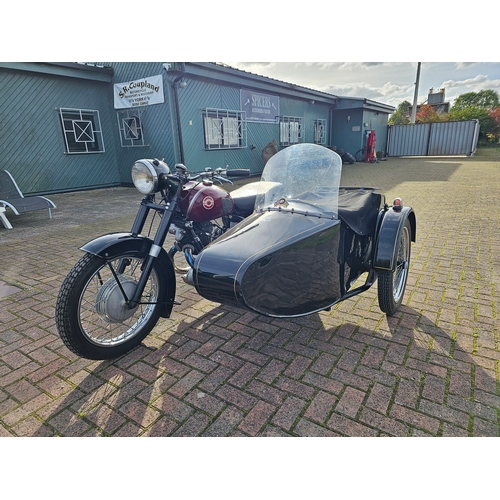 576 - 1962 Panther M120 with Watsonian sidecar, 650cc. Registration number 102 YUE. Frame number 28346. En... 