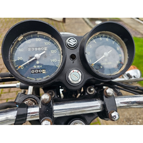 590 - 1974 Suzuki GT250, 247cc. Registration number PJR 38M. Frame number GT250-34159. Engine number GT250... 