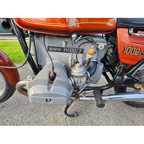 594 - 1977 BMW 100/7, 980cc. Registration number TVL 682R. Frame number 6041852. Engine number 6041852.
So... 