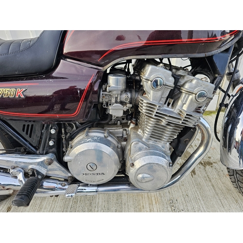 596 - 1980 Honda CB750 K, 748cc. Registration number MVS 551V. Frame number RC01 2017023. Engine number RC... 