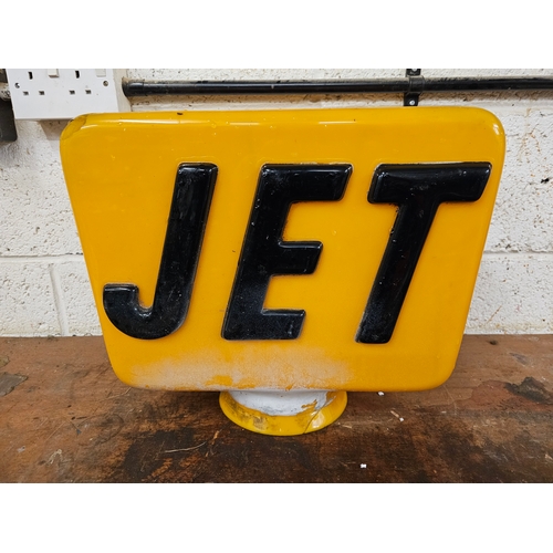 64 - A plastic JET petrol pump globe, repaired