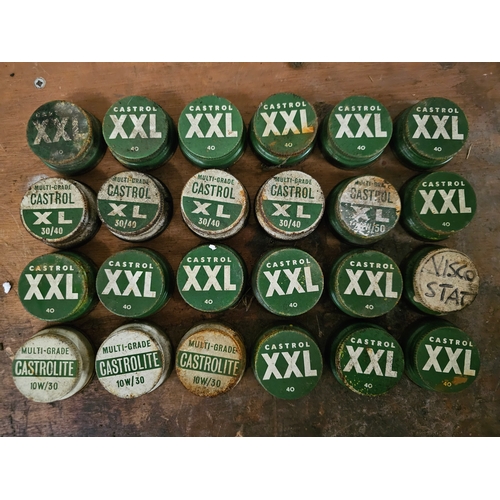 84 - 24 Castrol one pint glass bottle caps