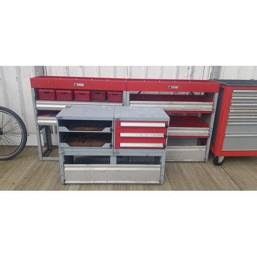 103 - A Bott in-vehicle storage shelving cabinet, together with a smaller example, W200, H97, D31cm (2).