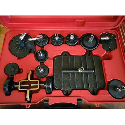 110 - A 15 piece cup oil filter wrench set, a radio removal kit and other tools, mainly unused