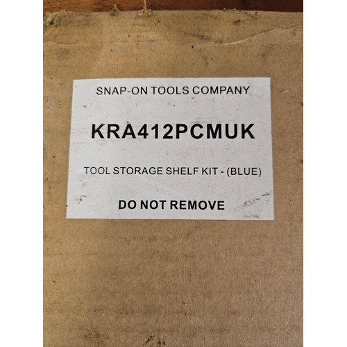 114 - A Snap On blue storage shelf, part no KRA412PCMUK, unused and sealed