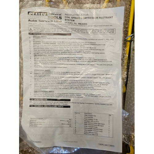 116 - A Sealy strut and spring compressor station and a Sealey coil spring compressor system, both unused