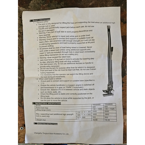 118 - A farm jack, 400kg, unused