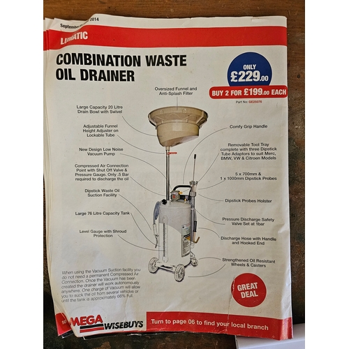 119 - A Lumatic combination waste oil drainer, unused, in packaging