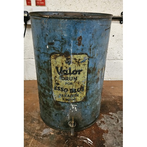 67 - A vintage Valor drum for Esso blue paraffin, 43cm.