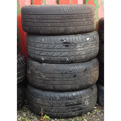 139 - A set of four VW polo alloy wheels with tyres, size 185/55R14. (4)