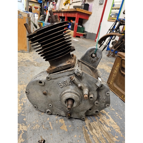 196 - A 1936 BSA Sloper partial engine, number Z9.855