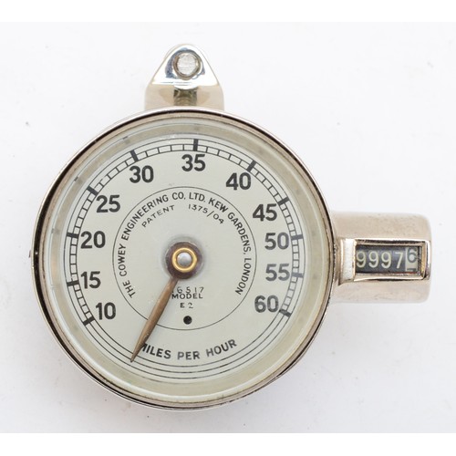 211 - A Cowey motorcycle speedometer, patented 1904, 7cm, stripped and overhalled.