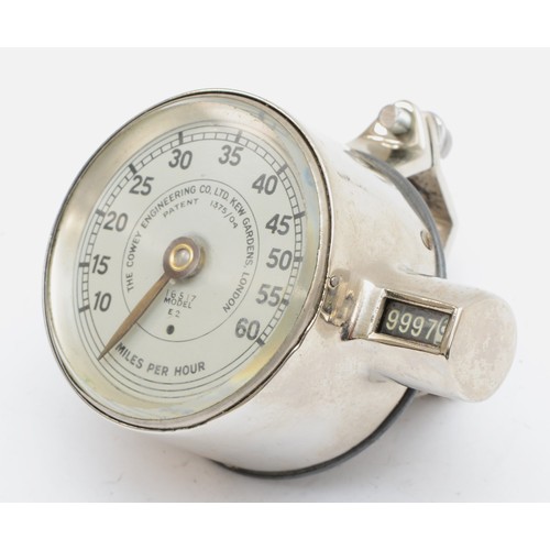 211 - A Cowey motorcycle speedometer, patented 1904, 7cm, stripped and overhalled.