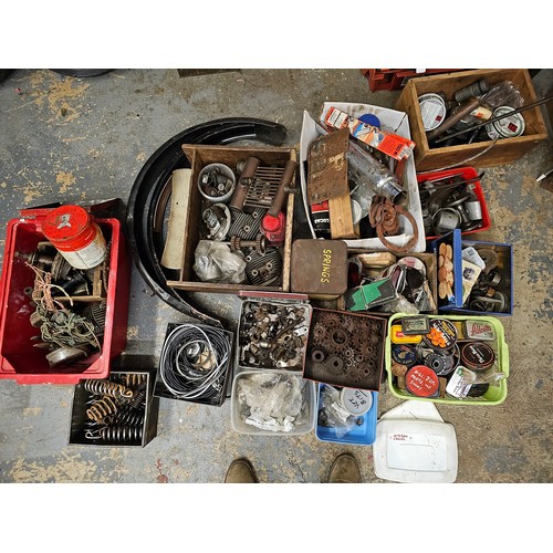 245 - A quantity of British motorcycle parts and spares.