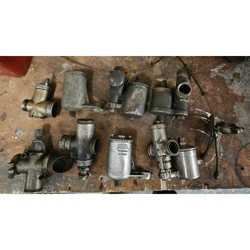249 - A collection of vintage carburetor bodys.