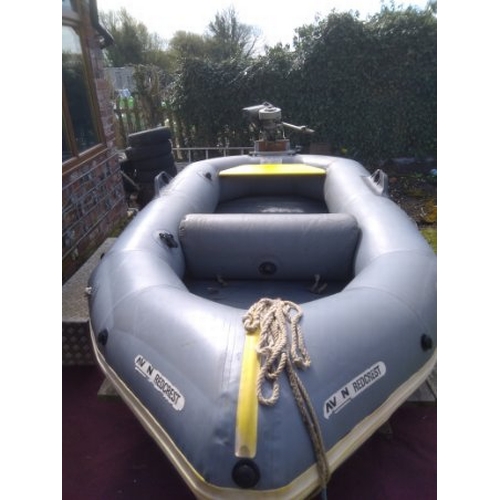 275 - Avon Redcrest inflatable dinghy, with Seagull outboard engine and oars