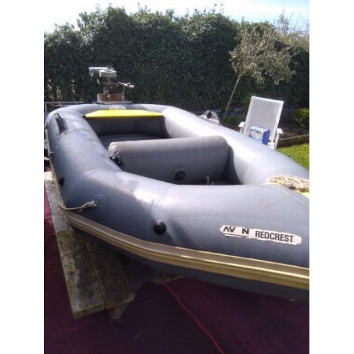 275 - Avon Redcrest inflatable dinghy, with Seagull outboard engine and oars