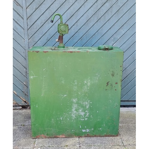 69 - A Castrol green oil dispenser, 92 x 92 x 31cm