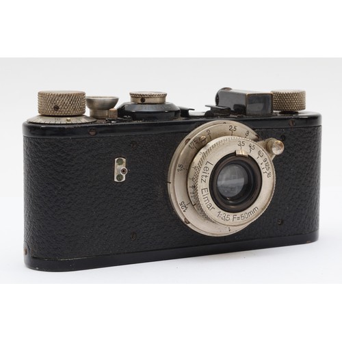 A 1931 Leica 1 Standard 35mm film camera with 50mm Elmar lens, body ...