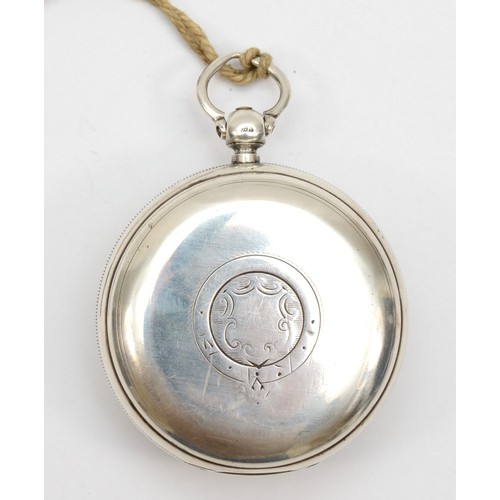 191 - Richard Grunert, Beverley, a Victorian silver open face key wound fusee pocket watch, Chester 1894, ... 