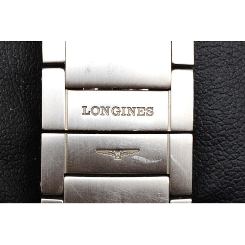 212 - Longines,  a stainless steel quartz chronograph gentleman's wristwatch, ref: L3 128 4, circa 2000, s... 