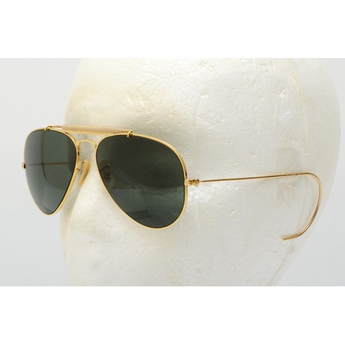 265 - Ray Ban, a pair of gold filled Aviator sunglasses, 58/14, c.1970's, case