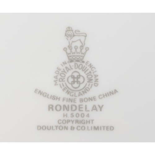 278 - A Royal Doulton bone china Rondelay pattern (H5004) part dinner service, comprising of twelve 20cm p... 