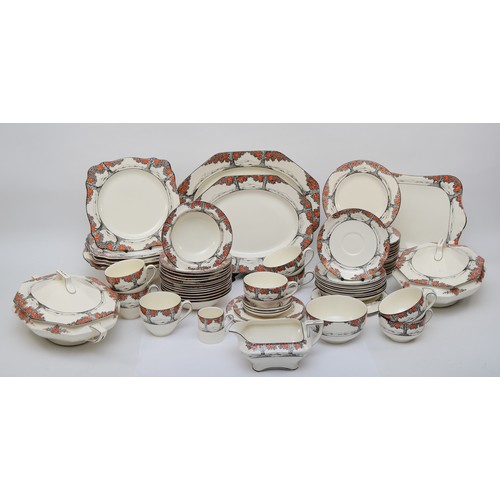 282 - Crown Ducal, an early 20th century Orange Tree pattern part dinner set comprising of nine 15cm diame... 