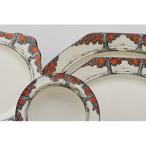 282 - Crown Ducal, an early 20th century Orange Tree pattern part dinner set comprising of nine 15cm diame... 