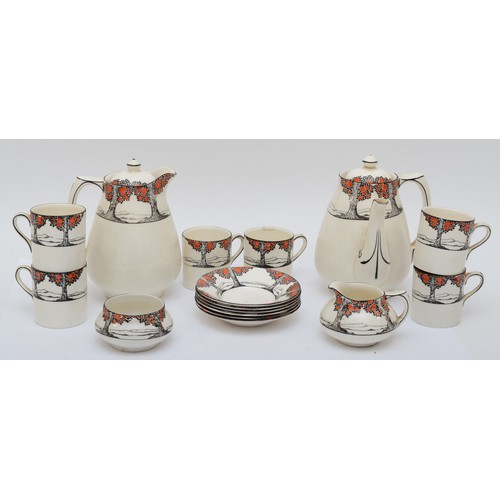 282 - Crown Ducal, an early 20th century Orange Tree pattern part dinner set comprising of nine 15cm diame... 