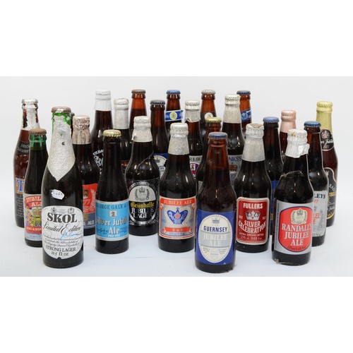 308 - Twenty five bottles of assorted ales and beers to include Silver Jubilee Regal Ale, Wadworth Queens ... 