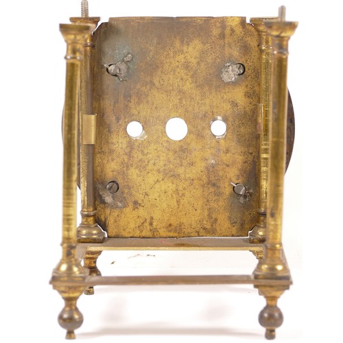 345 - Richard Breckell of Holmes, a 19th century and later brass and iron lantern clock, with bell top, th... 