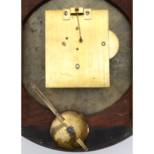 349 - Fehrenbach Bros of Strood & Chatham, a 19th century mahogany cased circular school type fusee wall c... 