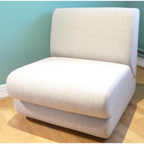 455 - Gordon Russell of Broadway, a set of three 20th century upholstered chairs, each with removable seat... 