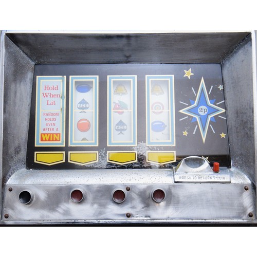 501 - Super Blue Star, an electromechanical three reel and hold slot machine, by Bally, c.1965/70, with 50... 