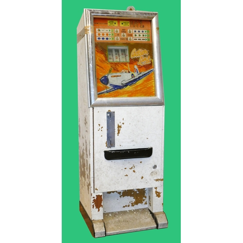 509 - Bell Fruit Action Line Spitfire, a mechanical three reel slot machine, c.1970's, Watling type mechan... 