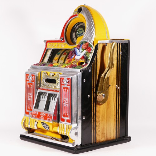 512 - A Watling Rol-A-Top Birds Of Paradise slot machine, one arm bandit, c.1934, restored and working on ... 