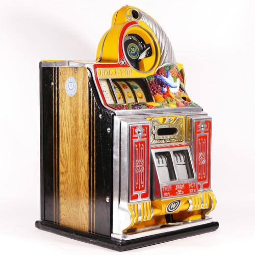 512 - A Watling Rol-A-Top Birds Of Paradise slot machine, one arm bandit, c.1934, restored and working on ... 