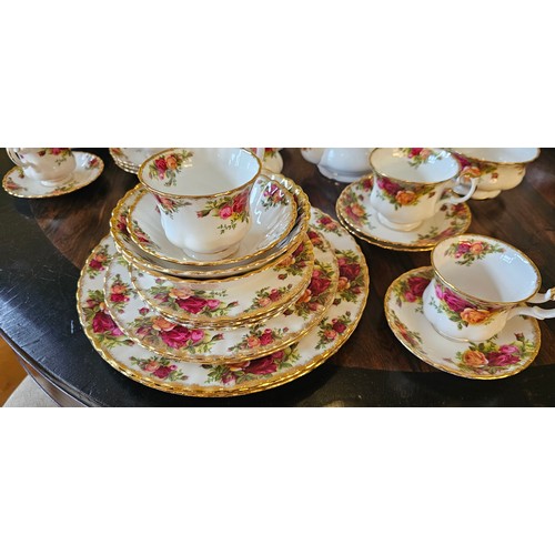 287 - Extensive Royal Albert Old Country Rose bone china part dinner and tea set comprising of a 27cm coff... 